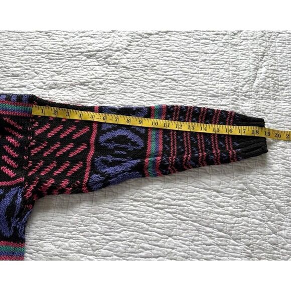 Vintage Paris Sport Club Pullover Sweater Women’s S Grandpa 80’s Cosby Geometric - Picture 7 of 9